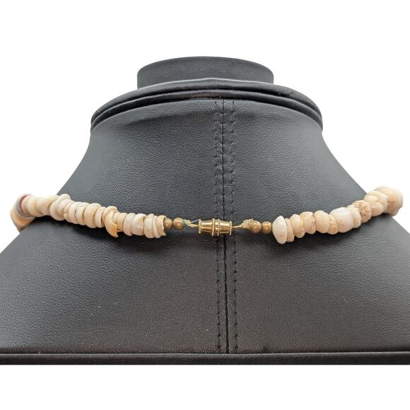 Vintage Genuine Puka Shell 16.5" Barrel Clasp Necklace - Picture 4 of 5